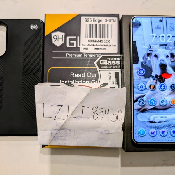 Samsung Galaxy S25 Edge - Unlocked, 256 GB, Icy Blue, 12 GB, SM-S937U1