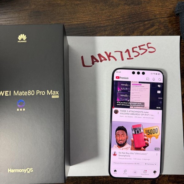 HUAWEI Mate 80 Pro Max - Unlocked Non-US, 512 GB, Black, 16 GB