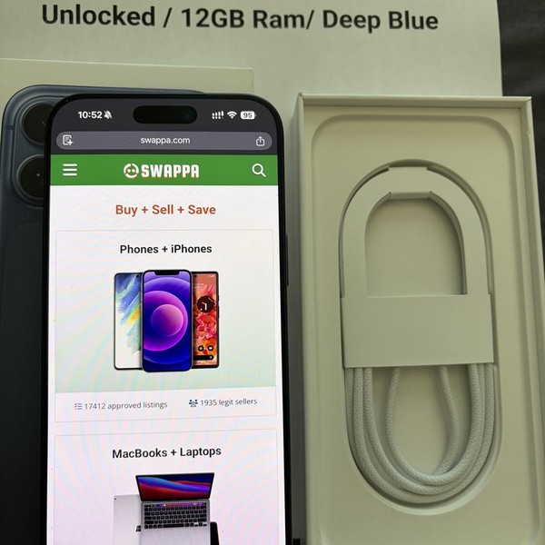 Apple iPhone 17 Pro Max - Unlocked, 512 GB, Deep Blue, A3257