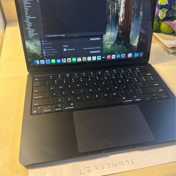 MacBook Air 2024 (M3) - 13 inch - 512 GB, Midnight, 16 GB, Apple M3, 8-core GPU