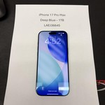Mint Apple iPhone 17 Pro Max - Unlocked, 1 TB, Deep Blue, A3257