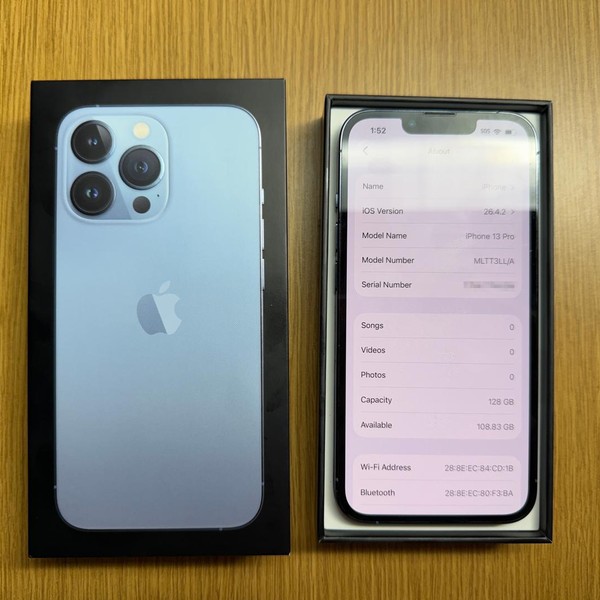 Apple iPhone 13 Pro - Unlocked, 128 GB, Sierra Blue, A2483