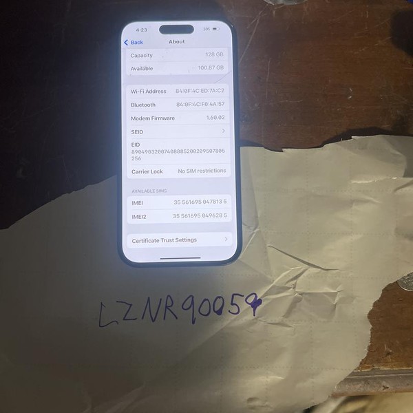 Apple iPhone 16 - Unlocked, 128 GB, Black, A3081