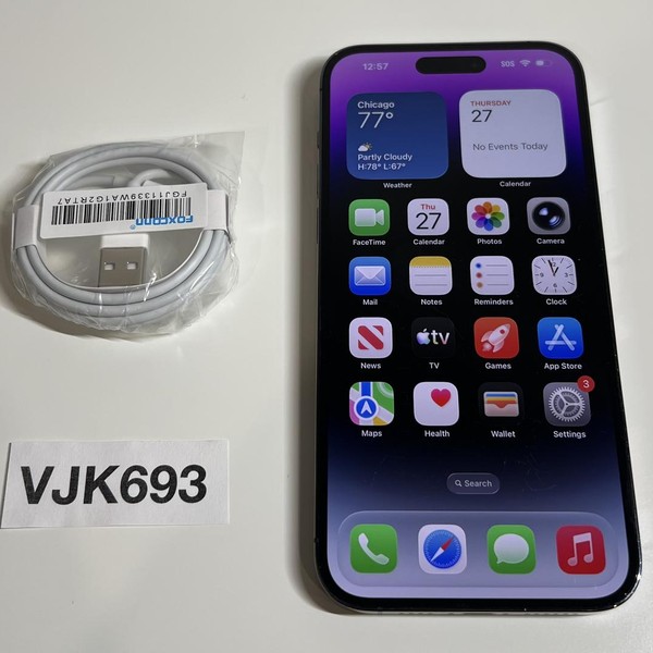Apple iPhone 14 Pro Max - Unlocked, 256 GB, Purple, A2651