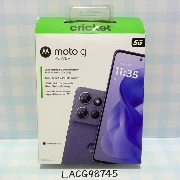 Moto G Power 5G (2025) - Cricket, 128 GB, Slate Gray, 8 GB