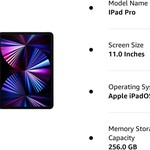 Fair Apple iPad Pro 11 inch 3rd Gen 2021 - Wi-Fi, 256 GB, Silver