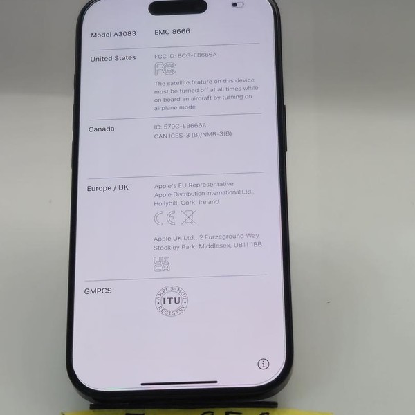 Apple iPhone 16 Pro - Unlocked, 128 GB, Black, A3083