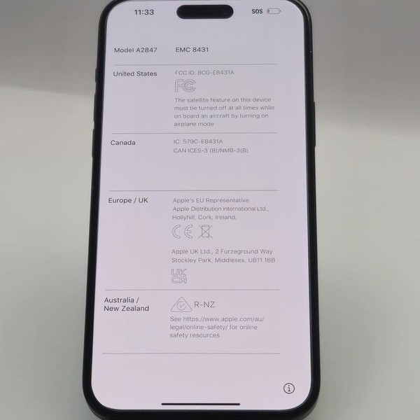 Apple iPhone 15 Plus - AT&T, Black, 128 GB, A2847