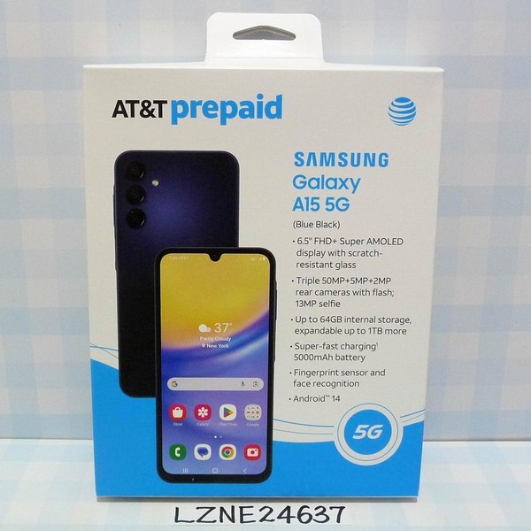 Samsung Galaxy A15 5G - AT&T, 64 GB, Black & Blue, 4 GB