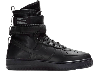 Nike Air Force 1 Triple Black Leather (Women's) for sale