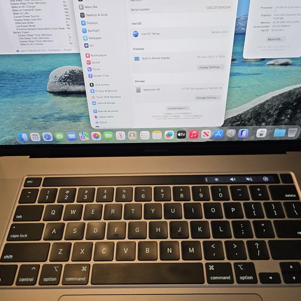 MacBook Pro 2019 - 16 inch - 512 GB, Silver, 16 GB, Intel Core i7