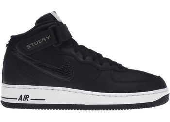 Nike Air Force 1 Mid Stussy Black White for sale