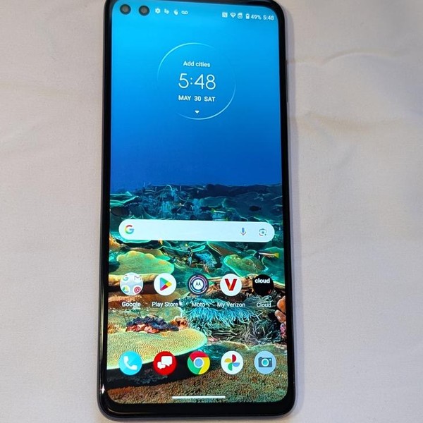 Motorola One 5G - Verizon, 128 GB, Blue, 4 GB, 5G UW