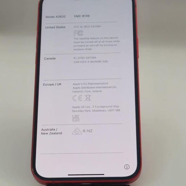 Apple iPhone 14 Plus - Unlocked, 128 GB, Red, A2632