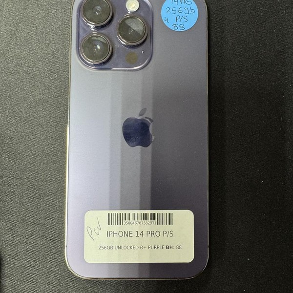 Apple iPhone 14 Pro - Unlocked Non-US, 256 GB, Purple, A2890