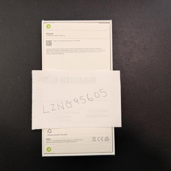 Apple iPhone 16 - Verizon, 128 GB, Black, A3081