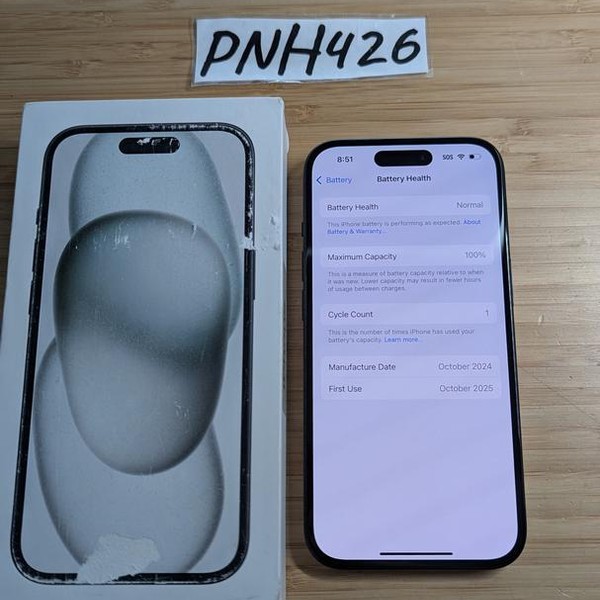 Apple iPhone 15 - Unlocked, 128 GB, Black, A2846