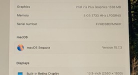 Good
													MacBook Air 2020 - 13" - I3, Gray, 256 GB, 8 GB, photo 3 of 9