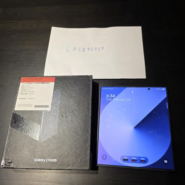 Samsung Galaxy Z Fold6 - Unlocked, 256 GB, Navy Blue, 12 GB, SM-F956U1