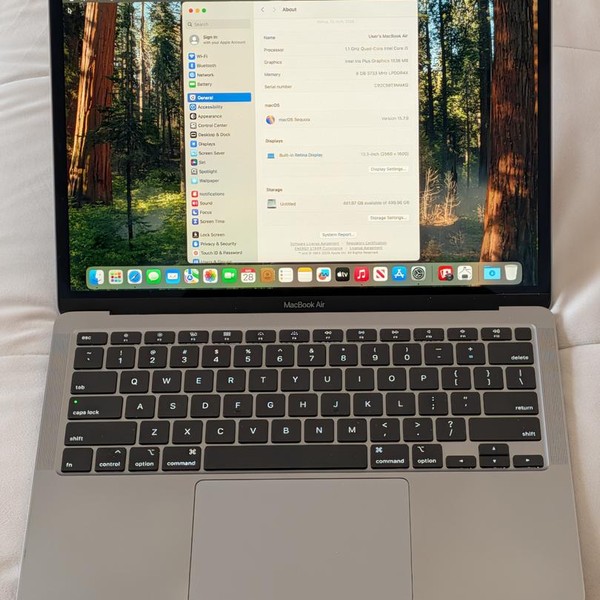 MacBook Air 2020 - 13 inch - 512 GB, Gray, 8 GB, Intel Core i5