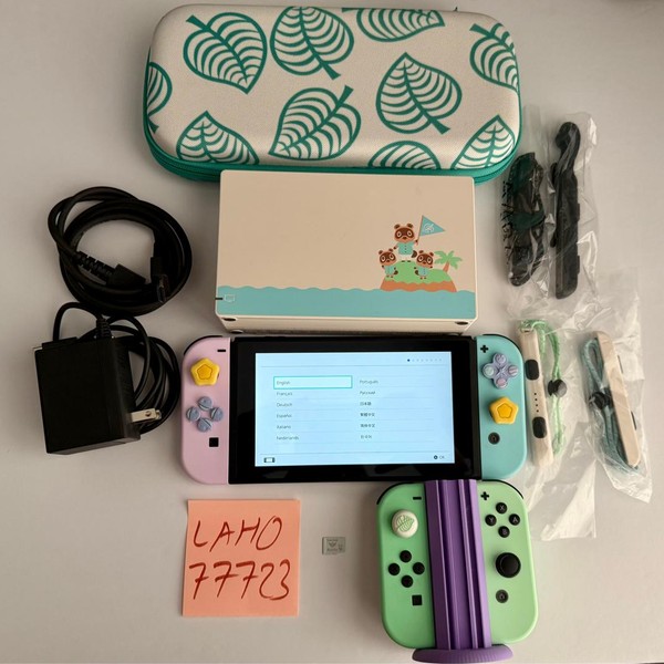 Nintendo Switch - 32 GB, Green & Blue, Animal Crossing: New Horizons