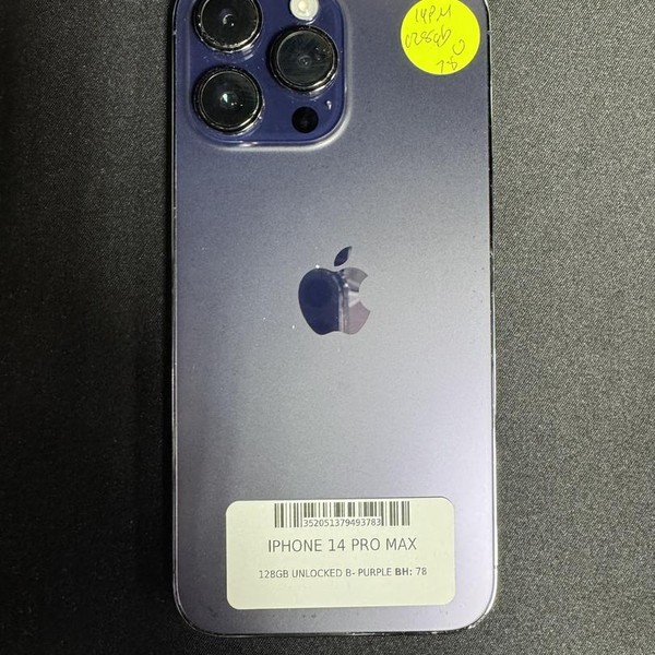 Apple iPhone 14 Pro Max - Unlocked, Purple, 128 GB, A2651