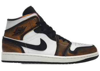 Jordan 1 Mid SE Orange Wear Away for sale