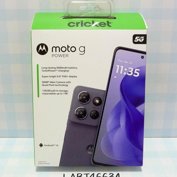 Moto G Power 5G (2025) - Cricket, 128 GB, Slate Gray, 8 GB