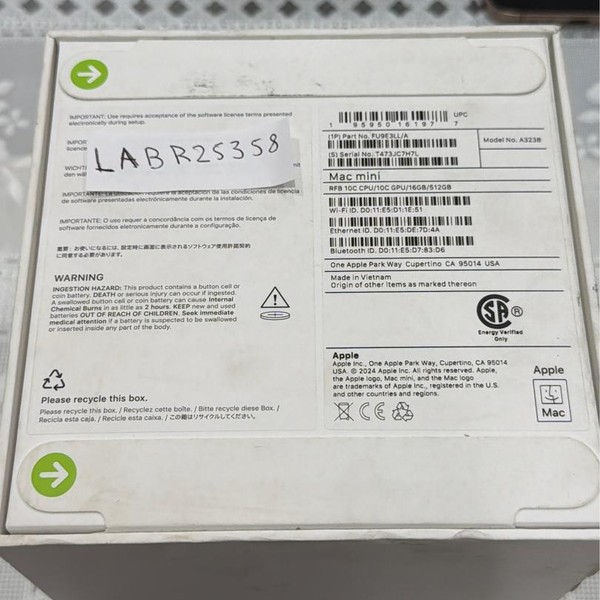 Mac Mini 2024 - 512 GB, 16 GB, Apple M4