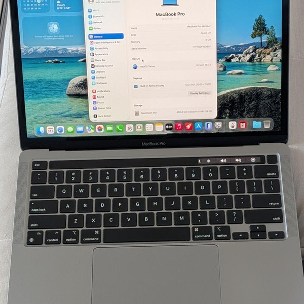 MacBook Pro 2020 - 13 inch - 512 GB, Gray, 8 GB, Apple M1