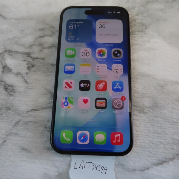 Apple iPhone 15 - Unlocked, 128 GB, Black, A2846