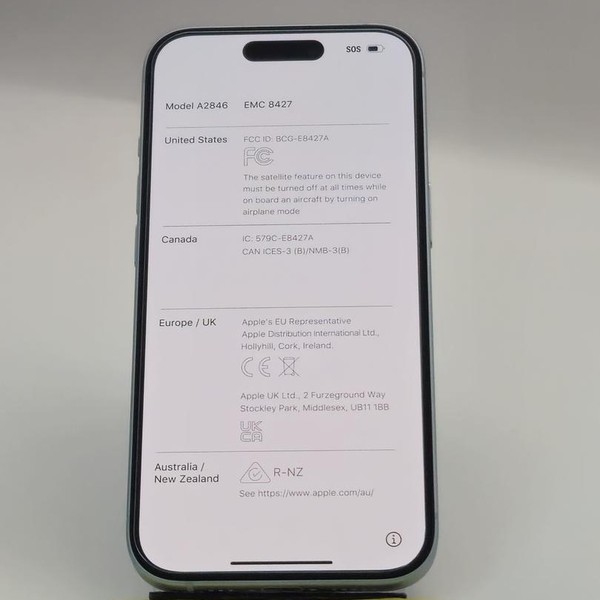 Apple iPhone 15 - Verizon, Blue, 128 GB, A2846