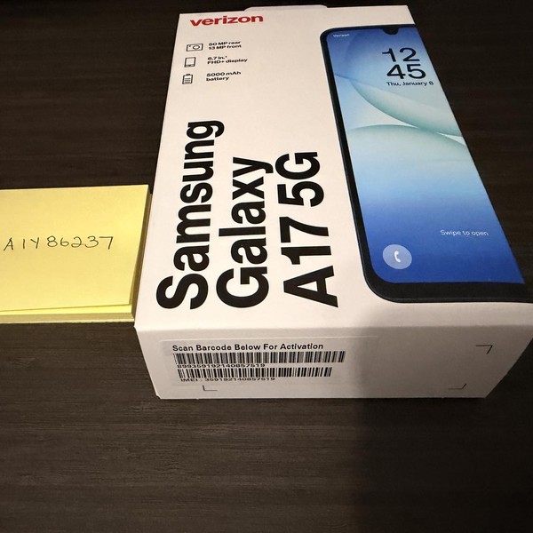 Samsung Galaxy A17 5G - Verizon, 128 GB, Black, 4 GB, SM-A176U