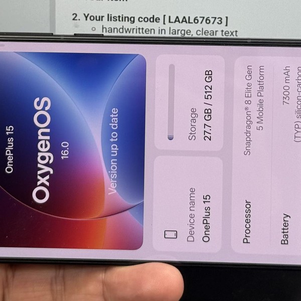 OnePlus 15 - Unlocked, 512 GB, Infinite Black, 16 GB