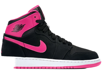 Jordan 1 Retro High Black Vivid Pink (GS) for sale