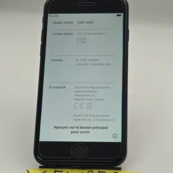 Apple iPhone SE 3rd Gen 2022 - Unlocked, 64 GB, Midnight, A2595