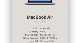 Good
													MacBook Air 2020 - 13" - Apple M1, Gray, 256 GB, 8 GB, photo 2 of 14