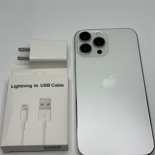 Apple iPhone 13 Pro Max - Unlocked, 128 GB, Silver, A2484