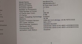 Good
													MacBook Pro 2018 (With Touch Bar) - 15" - I7, Gray, 256 GB, 16 GB, photo 4 of 9