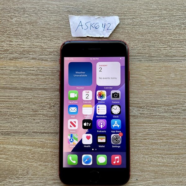Apple iPhone SE 3rd Gen 2022 - Unlocked, 128 GB, Red, A2595