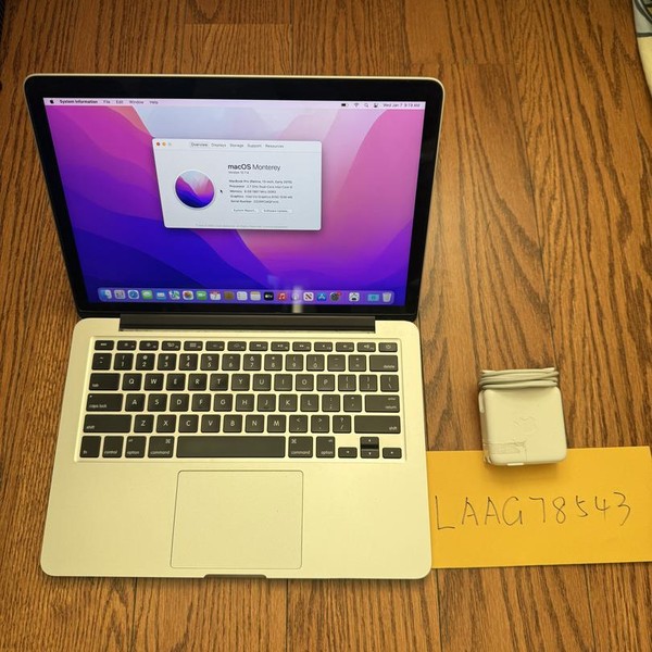 MacBook Pro 2015 (Retina) - 13 inch - 256 GB, Silver, 8 GB