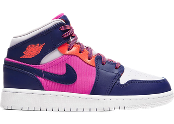 Jordan 1 Mid Fire Pink Barely Grape (GS) for sale