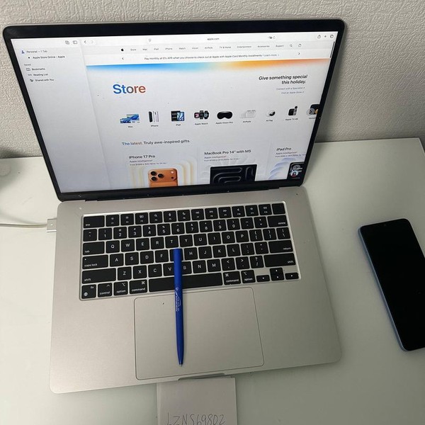 MacBook Air 2024 (M3) - 15 inch - 1 TB, Silver, 24 GB, Apple M3, 10-core GPU