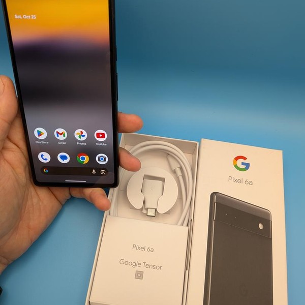 Google Pixel 6a - Unlocked, 128 GB, Charcoal, 6 GB, GX7AS