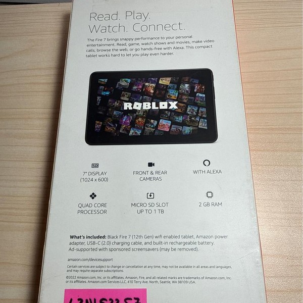 Amazon Fire 7 2022 - Wi-Fi, Black, 16 GB