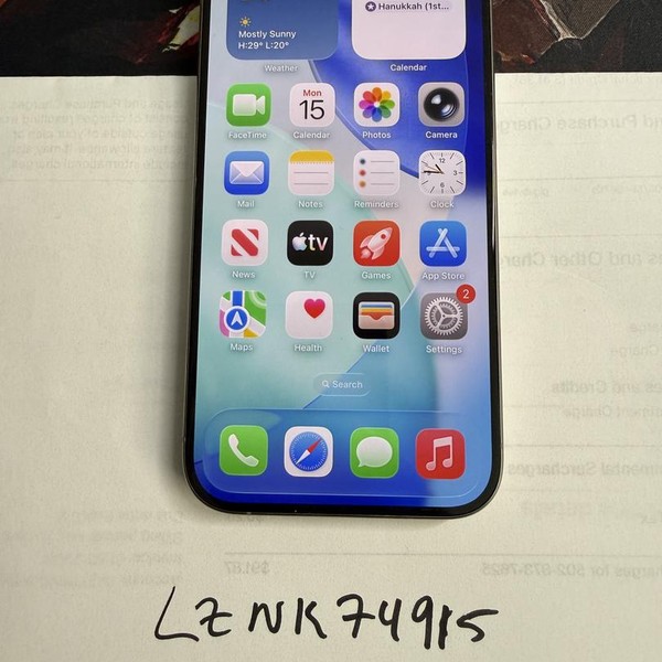 Apple iPhone 15 Pro - Unlocked, 128 GB, Natural, A2848