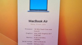 Good
													MacBook Air 2018 - 13" - I5, Gray, 256 GB, 8 GB, photo 2 of 8