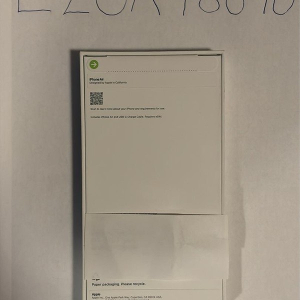 Apple iPhone Air - Unlocked, 512 GB, Space Black, A3260