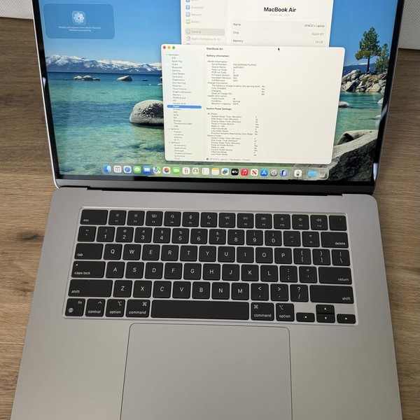 MacBook Air 2023 (M2) - 15 inch - 1 TB, Gray, 24 GB, Apple M2