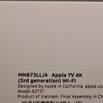 New Apple TV 4k 3rd Gen (2022) - 64 GB, Wi-Fi